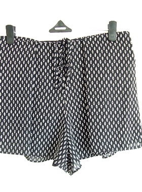 复古时尚黑色白点短裙裤 春夏季新女式士休闲裤子薄款热裤0698