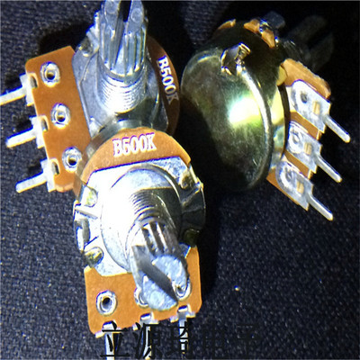 B500K 带螺丝螺母垫片 直插三脚电位器 短柄 全新原装 可直拍出样