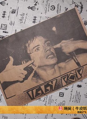 伊基波普 海报 Iggy Pop 朋克音乐教父 滚石唱片歌手海报 复古风