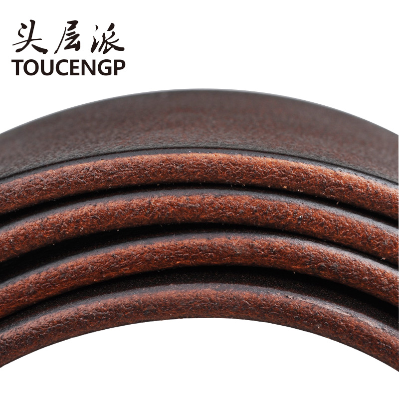纯牛皮男皮带真皮头层纯牛皮针扣牛仔休闲单层牛皮整张牛皮全皮潮