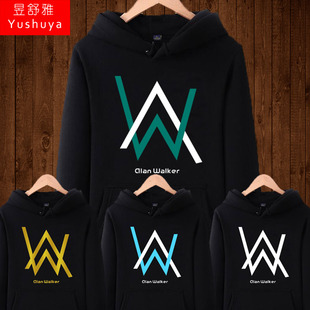 卫衣加绒加厚同款 Alan Walker艾伦沃克外套男女DJ电音Faded连帽衫