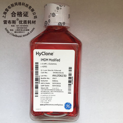Hyclone IMDM液体培养基 SH30228.01 培养基 500ml
