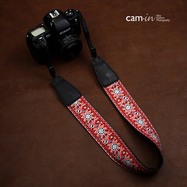 cam-in绣花系列民族风 单反数码照相机背带 微单摄影肩带CAM7460