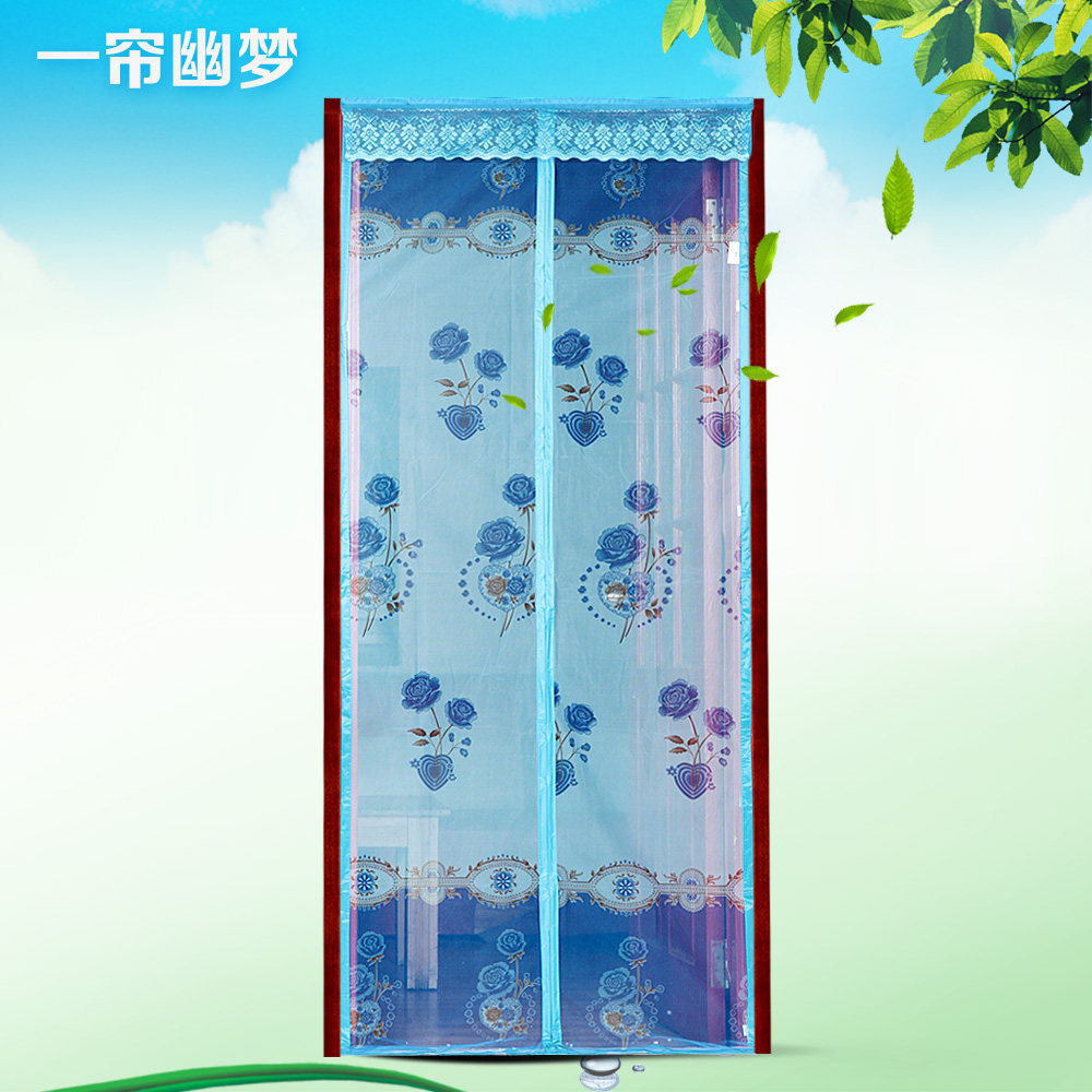 包邮磁性免穿加密防蚊门帘图片