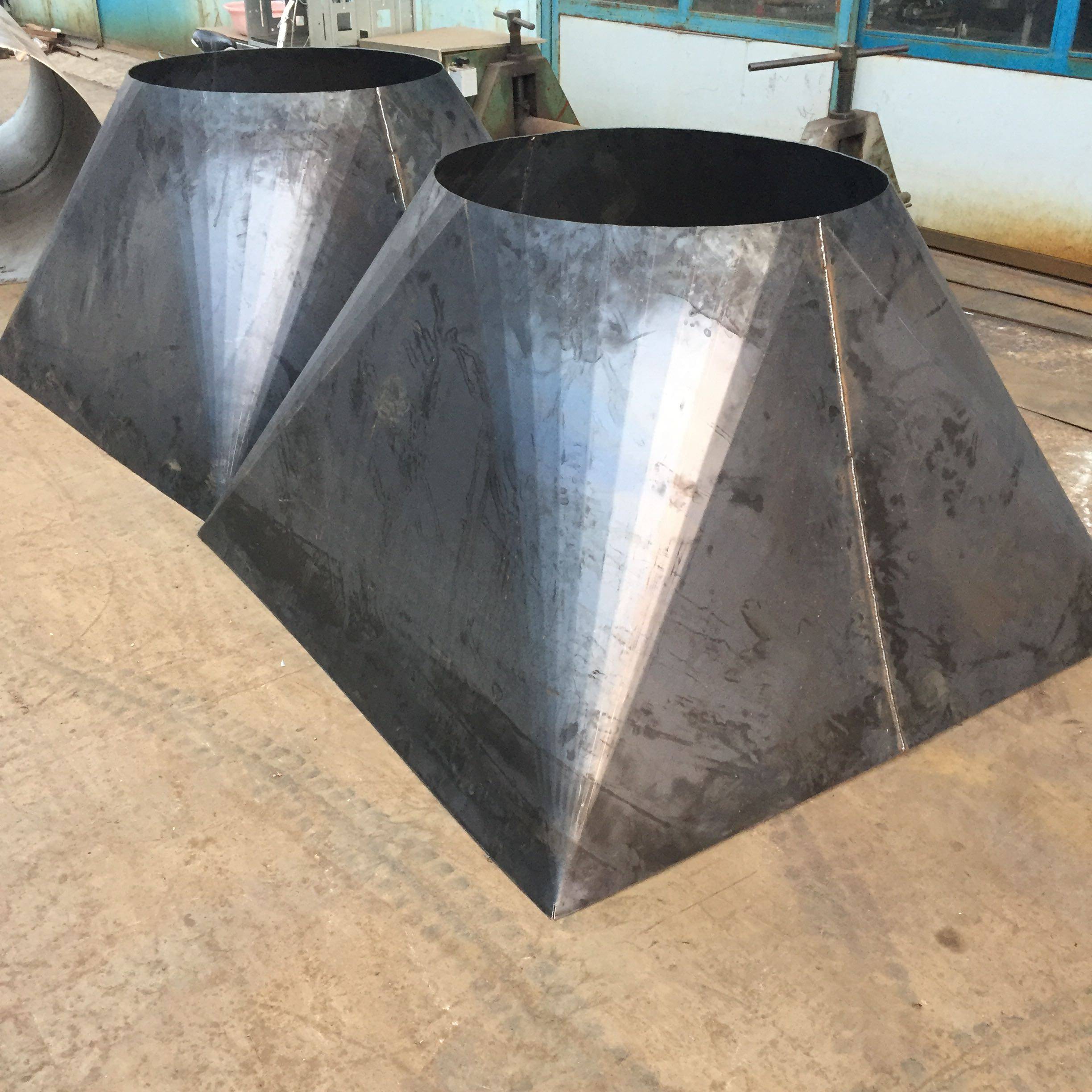 不锈钢天方地圆通风管道 铁板天圆地方加工 定做混凝土钢模