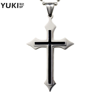 YUKI Korean men''s minimalist fashion Jesus cross necklace titanium steel necklace couples necklace Club accessories