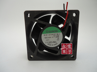 台湾建准SUNON KD1206PTB1 12v 1.8W 2线散热风扇6025 6cm滚珠
