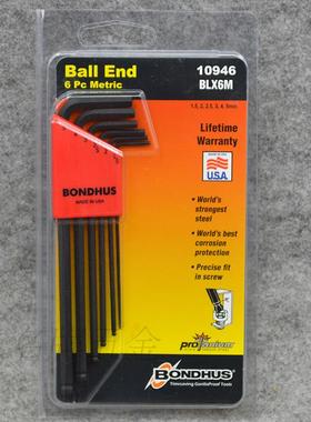 BONDHUS美国波顿公制圆球头内六角扳手 10946 10992 10999 10995