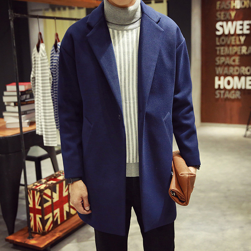 PKB Autumn and winter man Mid length version Windbreaker Korean Edition Trend Teenagers Easy woolen overcoat men's wear Woolen coatin the Men's clothing, Windbreaker  category - from Buy2taobao.com to provide professional Taobao agent buy service