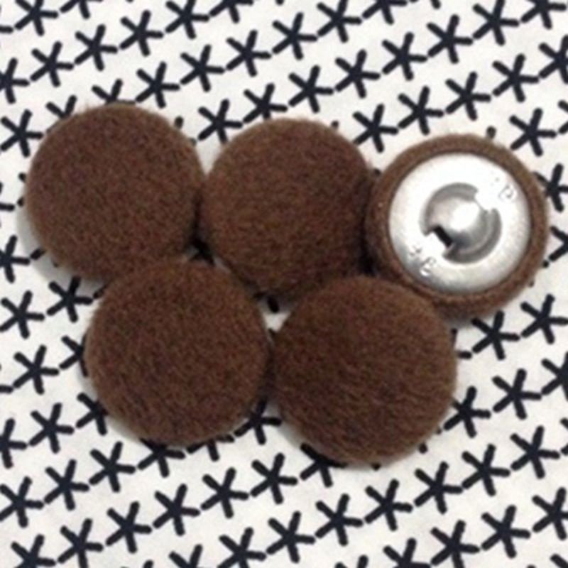 浅咖啡色大小号羊绒包布纽扣 呢大衣风衣毛衣钮扣子 DIY手工布艺