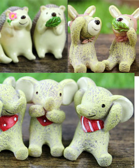 多肉卧室树脂拍摄创意生日小动物