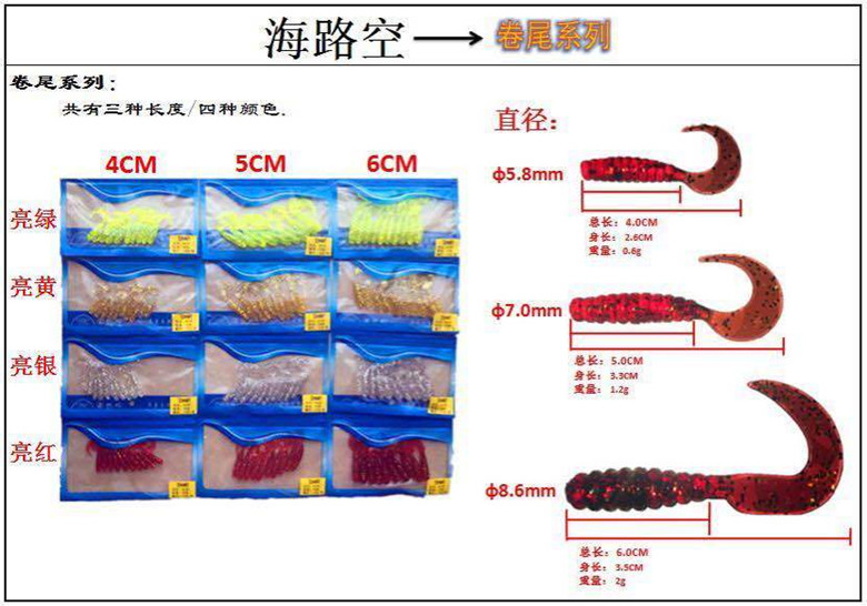 卷尾软虫假饵罗非鲈鱼翘嘴
