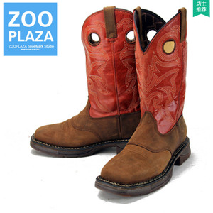 外贸男 真皮牛皮西部牛仔靴方头骑马靴子摩托靴哈雷男靴拼色41-45