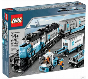 老款乐高LEGO 10219城市系列 马士基火車 早教 儿童益智系列