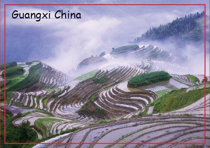 磁性冰箱贴 梯田纪念品 中国广西冰箱贴 创意旅游磁性贴磁铁20636