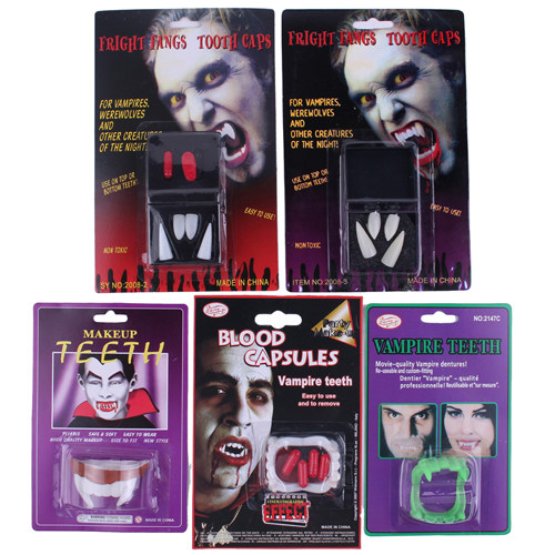 1宸涛万圣节愚人节圣节恐怖夜光假牙僵尸牙cosplay吸血鬼假牙鬼牙