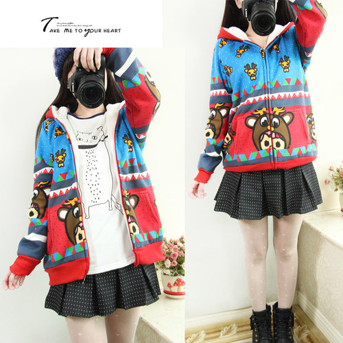 卡通外套少女秋冬素材模板 卡通外套少女秋冬图片下载 小麦优选