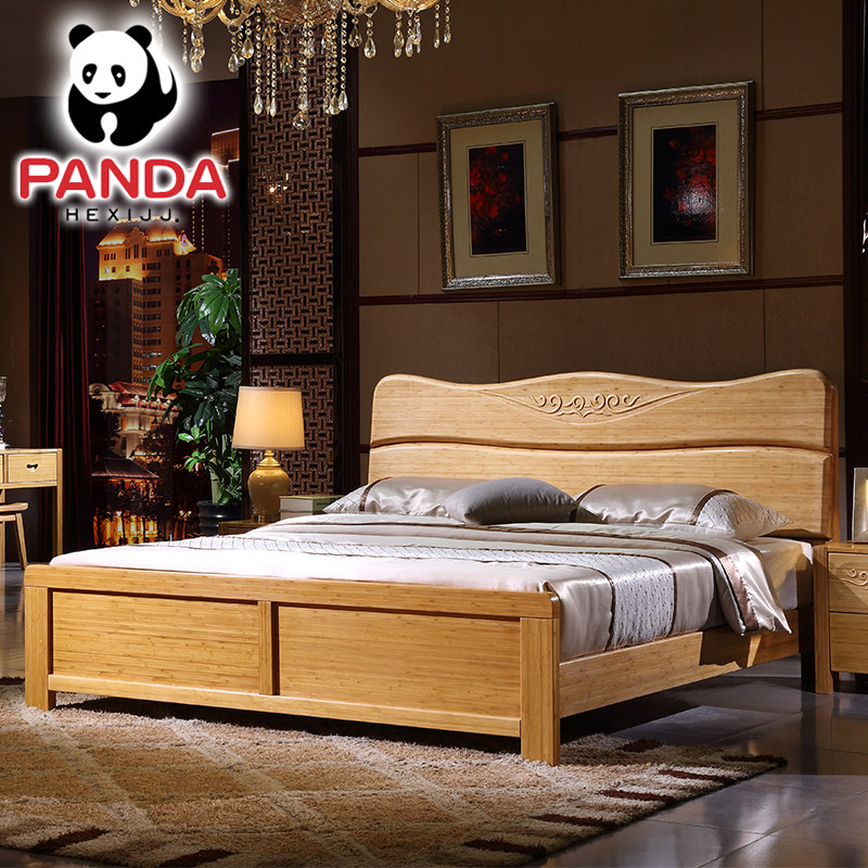 Modern simplicity Solid wood bed 1.8 Double bed bedroom Bamboo Zhuchuang Countryside Zhuchuang Residential furniturein the Residential furniture , Beds , Solid wood bed  category - from Buy2taobao.com to provide professional Taobao agent buy service