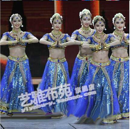 西域风情服装印度舞服装女子群舞演出服肚皮舞服装练习服新款
