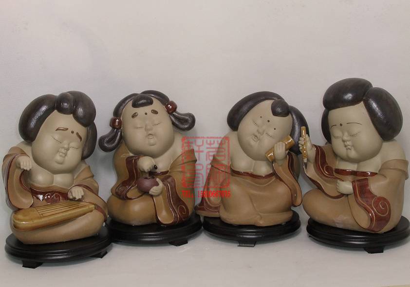 唐朝陶瓷石湾公仔工艺品