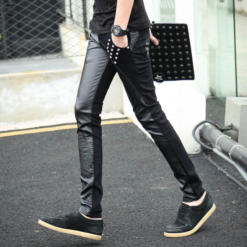 Pantalon cuir homme serré pour jeunesse - Ref 1494002 Image 1