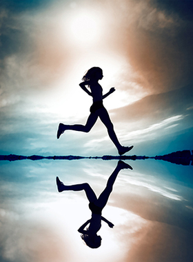 运动 跑步 健身瑜伽各类运动海报体育装饰画挂画房间装饰画G2040B