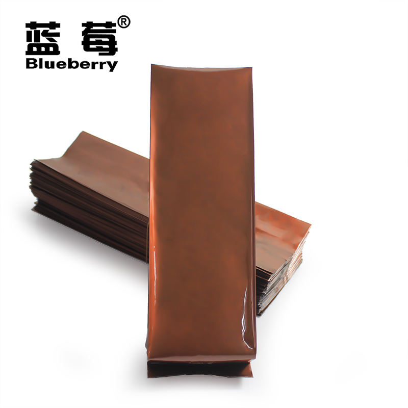 深咖色咖啡袋 通用袋茶叶包装袋半磅铝箔真空袋中封袋纯铝风琴袋