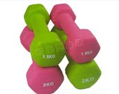 1.5 0.7 2KG公斤 女子女士跳操健身 磨砂六角骨头哑铃 瘦手臂 包邮