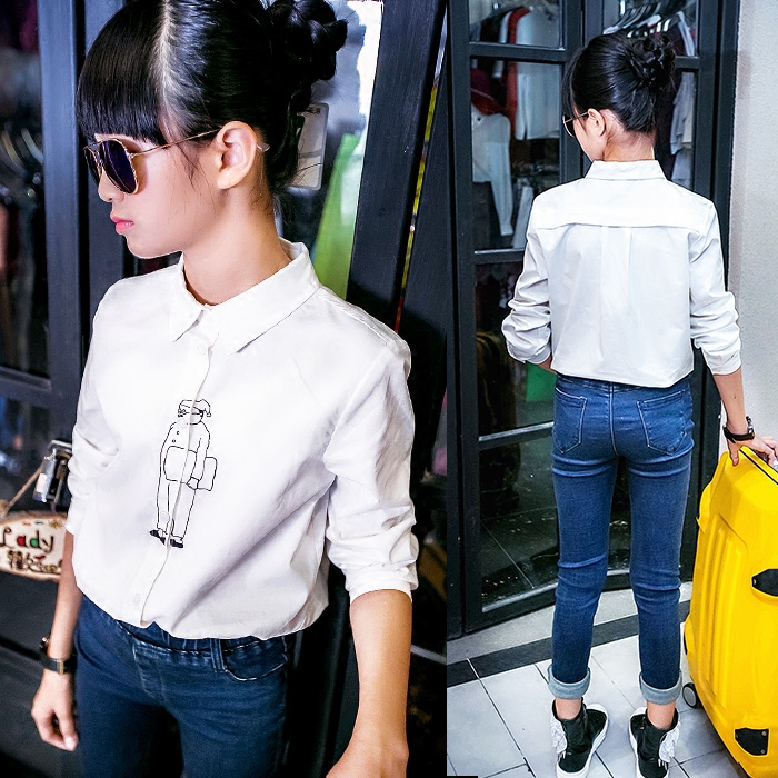 Chemise fille à manche longue - Ref 2084981 Image 1