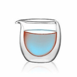 耐热玻璃双层台湾分茶器配件水杯