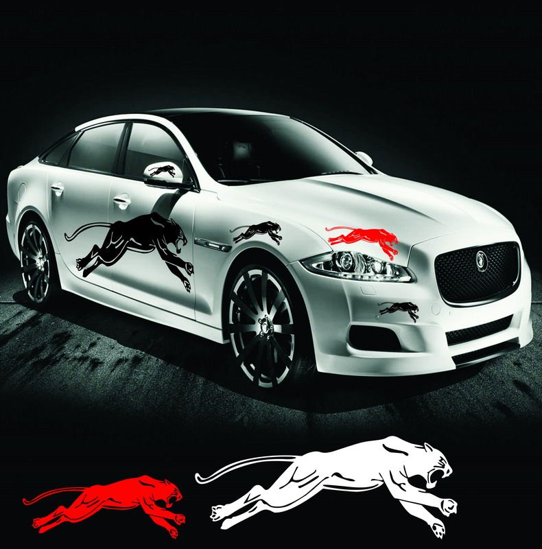 反光猎豹汽车贴花豹子前后保险杠遮挡划痕车身个性创意装饰贴纸