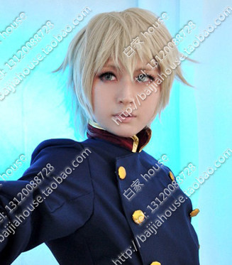 Aldnoah Zero 斯雷因Slaine 淡金色 蓬松小翻翘 cosplay假发