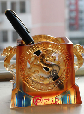 琉璃客户同事风朋友刻字装饰品