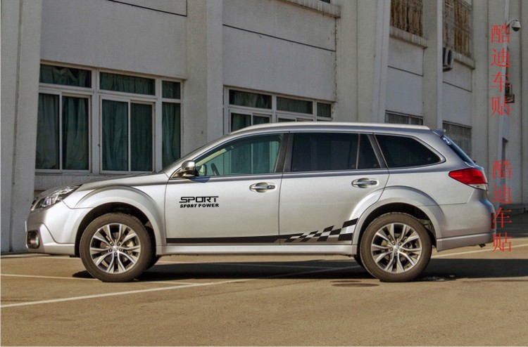 斯巴鲁新森林人车贴拉花 车身腰线贴纸 傲虎/XV 装饰改装彩条彩贴