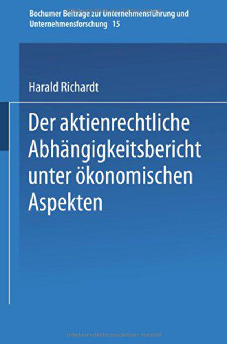 【预售】Der Aktienrechtliche Abhangigkeitsbericht Unte...