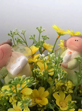 树脂人物插花摄影道具工艺品