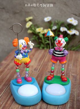 塑料彩绘复古怀旧风小丑家居装饰