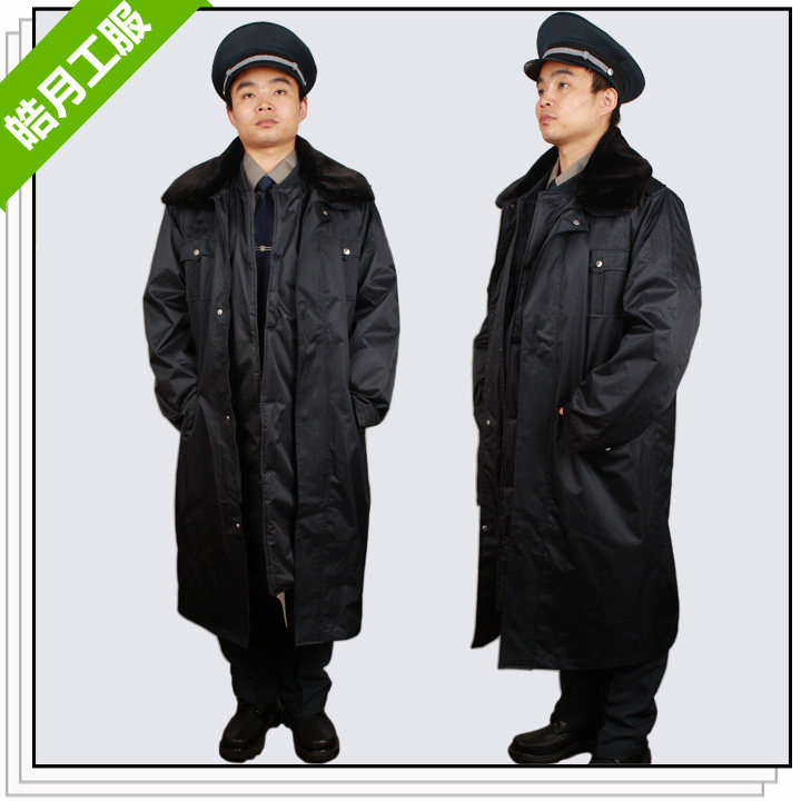 2015新式保安大衣 加长款 加厚 多功能防寒大衣 保安服装冬装制服