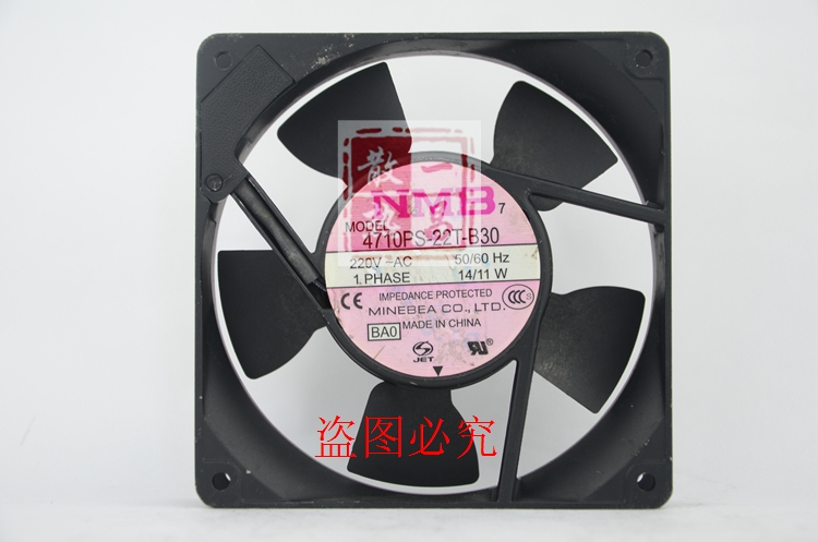 NMB12025 4710PS-22T-B30 AC:220V 50/60Hz 14/11W机箱风扇