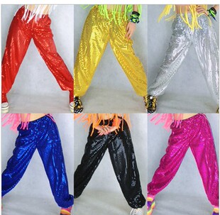 成人DS演出服装亮片 爵士舞hiphop嘻哈街舞裤子现代舞蹈男女裤子