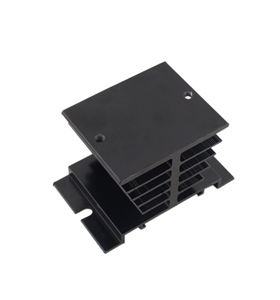 沪工散热器T-50黑色SSR固态继电器散热片T型散热座50X60X50
