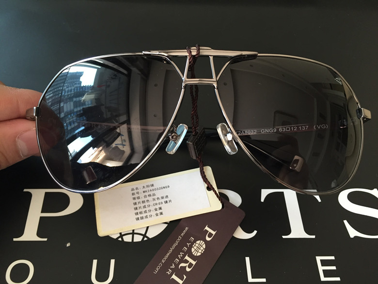 正品ports宝姿太阳镜蛤蟆镜 男 灰色渐进