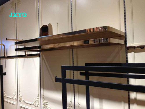 欧式墙板 服装店铺背景板 墙板 装饰板 店铺装修货架 玫瑰金货架 - 封面