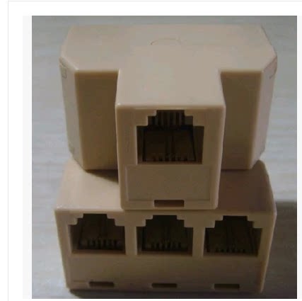 电话机分线器 一分三分线盒 电话分配器 电话一拖三转接头 分支器