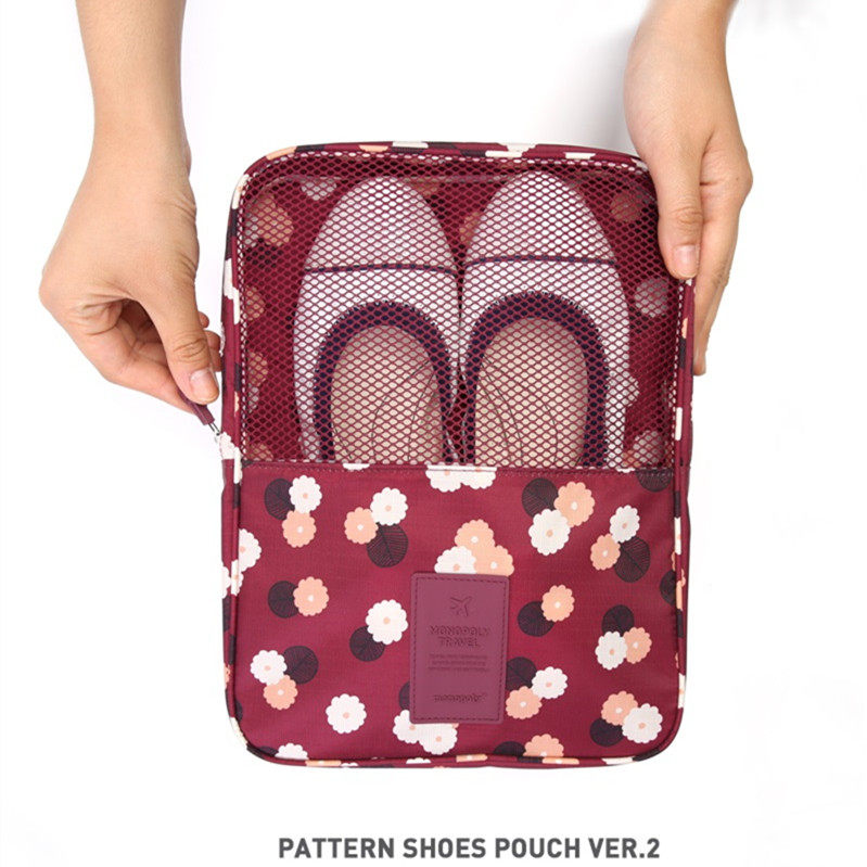 韩国正品monopoly 旅行鞋子类收纳袋 多功能整理包鞋袋 可放3双鞋