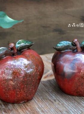 红色酒柜小摆件家居客厅创意陶瓷