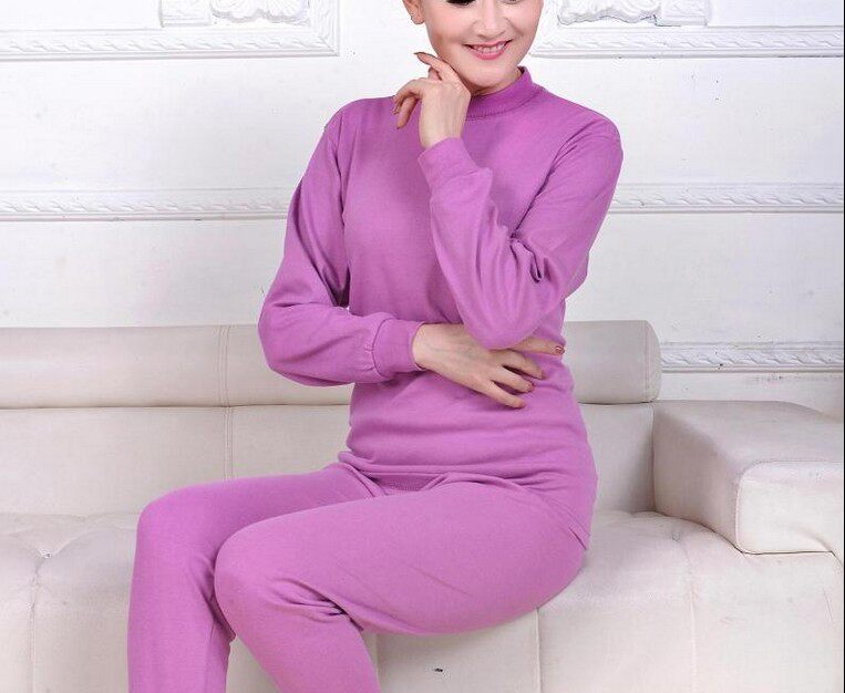 保暖秋裤女妈妈单件棉毛高腰修身薄厚款加肥加大男女打底线裤大码