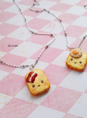 quinta手作烤肉个性趣味食物项链