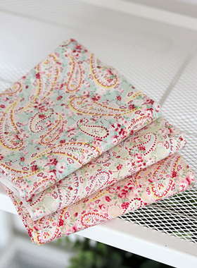 手工DIY棉布/韩国进口拼布布料/印花布 1/4码 0804-3