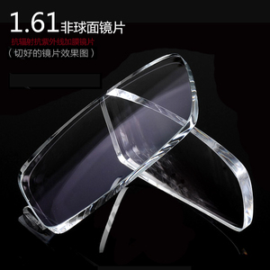 【华夏眼镜】1.61非球面超薄加膜加硬防辐射树脂片近视平光